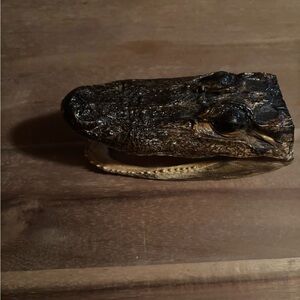 Realistic Brown Reptile Head Decor